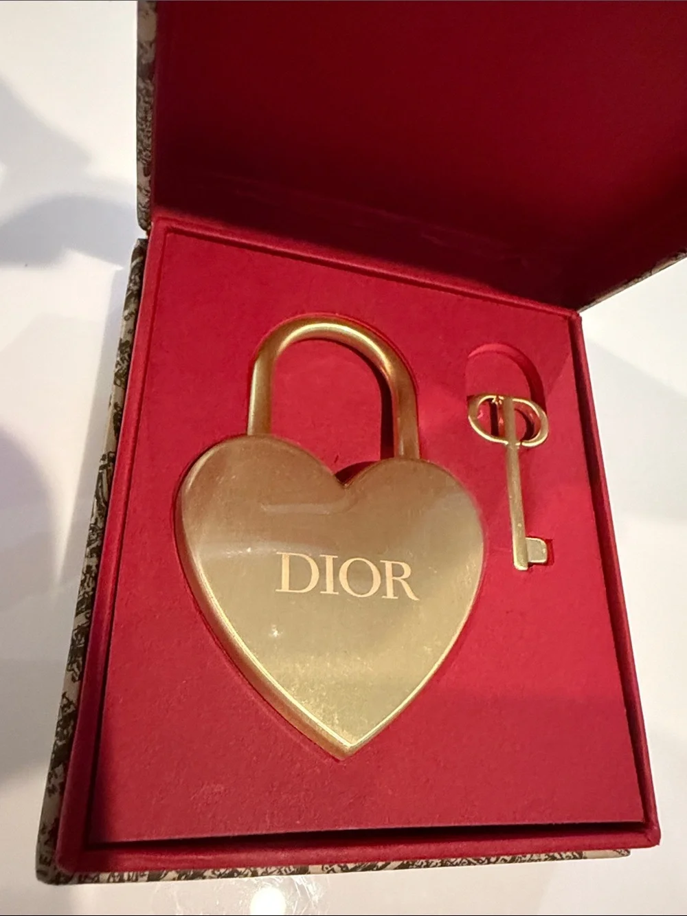 Dior Christian Dior Gold Heart Lock and Key Set BRAND NEW GWP - Picture 3 of 3